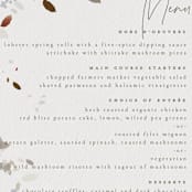 "Fall Flurry" - Menus in Fall by Grace Kreinbrink - Detail