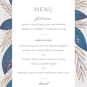 "Bouquet" - Menus in Cobalt by Jen Owens - Detail