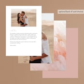 "Delicate brushstrokes" - Menus in Blush by Lucrecia Caporale - Back of Card Options