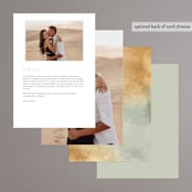 "We Walk Together" - Menus in Evergreen by Petra Kern - Back of Card Options