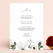 "Inverness" - Menus in Pistachio by Nicole Whiddon - Front