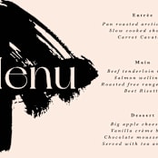 "SoHo" - Menus in Blush by Hudson meet Rose - Detail