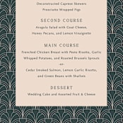 "Arched Pampas" - Menus in Basil by Kaydi Bishop - Detail