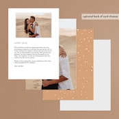 "Boho Chic" - Menus in Moonstone by Cass Loh - Back of Card Options
