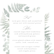 "Gilded Woodland" - Menus in Fern by Kristie Kern - Detail
