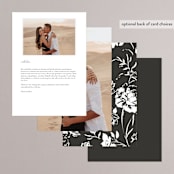 "Vow" - Menus in Tuxedo by Leah Bisch - Back of Card Options