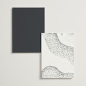 "Memo" - Menus in Charcoal by Blustery August - Back of Card Options