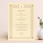"Nouveau Love" - Menus in Umber by Morgan Ramberg - Front