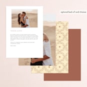 "Nouveau Love" - Menus in Umber by Morgan Ramberg - Back of Card Options