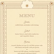 "Nouveau Love" - Menus in Umber by Morgan Ramberg - Detail