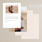 "Everlasting" - Menus in Latte by Jennifer Postorino - Back of Card Options