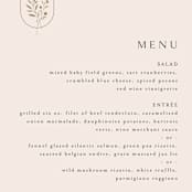 "Everlasting" - Menus in Latte by Jennifer Postorino - Detail