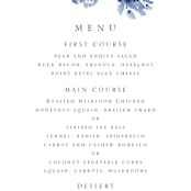 "A Wedding Watercolor" - Menus in Cornflower by Chris Griffith - Detail