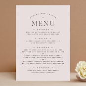"Coco" - Menus in Linen by Carly Reed Walker - Front