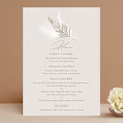 "Pampas & Palms" - Menus in Ash by Kaydi Bishop - Front