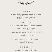 "Connect" - Menus in Almond by Brianne Larsen - Detail
