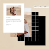"Split Line" - Menus in Black Tie by Amy Payne - Back of Card Options