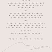 "Mountains" - Menus in Ivory by Angela Thompson - Detail