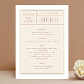 "Modern Ticket" - Menus in Rust by Alethea and Ruth - Front