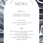 "Painted Trails" - Menus in Navy by Alethea and Ruth - Detail