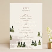 "Into the Forest" - Menus in Cream by Alethea and Ruth - Front