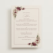 "Dried Floral Wreath" - Menus in Cabernet by Erin Deegan - Front