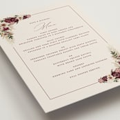 "Dried Floral Wreath" - Menus in Cabernet by Erin Deegan - Detail