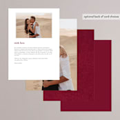 "Holiday Tartan" - Menus in Cranberry by Erin Deegan - Back of Card Options