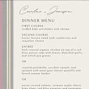 "Holiday Tartan" - Menus in Cranberry by Erin Deegan - Detail