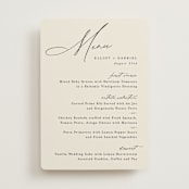 "Scripted Names" - Menus in Ecru by Hooray Creative - Front