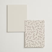 "Delicate monogram" - Menus in Ecru by Hooray Creative - Back of Card Options