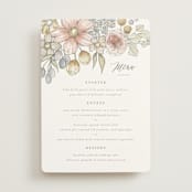 "Summer Garden" - Menus in Garden Rose by Wildfield Paper Co - Front