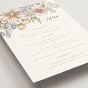 "Summer Garden" - Menus in Garden Rose by Wildfield Paper Co - Detail
