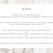 "Winter Birch" - Menus in Natural by Melanie Severin - Detail