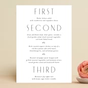 "Perfect Balance" - Menus in Onyx by Lauren Chism - Front