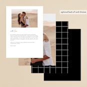 "Perfect Balance" - Menus in Onyx by Lauren Chism - Back of Card Options
