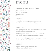 "Delicate Garden" - Menus in Wildflower by Ashley DeMeyere - Detail