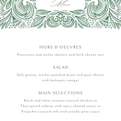 "Ornate" - Menus in Sage by Jen Owens - Detail