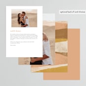 "Rustic Union" - Menus in Sunset by Michelle Taylor - Back of Card Options