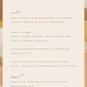 "Rustic Union" - Menus in Sunset by Michelle Taylor - Detail
