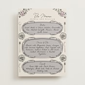 "Gathering Joy" - Menu Signs in Champagne by Ana de Sousa - Front