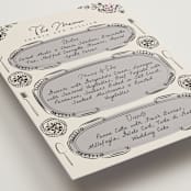 "Gathering Joy" - Menu Signs in Champagne by Ana de Sousa - Detail