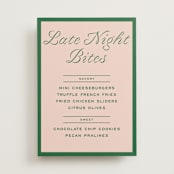 "cotillion" - Menu Signs in Peach by Megan Davis - Front