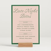 "cotillion" - Menu Signs in Peach by Megan Davis - In Use