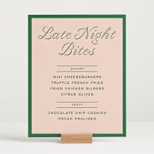 "cotillion" - Menu Signs in Peach by Megan Davis - In Use