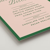 "cotillion" - Menu Signs in Peach by Megan Davis - Detail