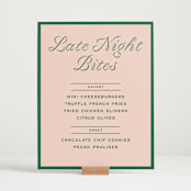 "cotillion" - Menu Signs in Peach by Megan Davis - In Use