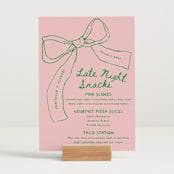 "Just the ribbon" - Menu Signs in trawberry by Vera Lim - In Use