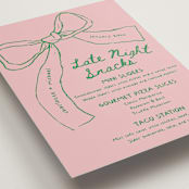 "Just the ribbon" - Menu Signs in trawberry by Vera Lim - Detail