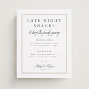 "Traditionalist" - Menu Signs in Snow by Sarah Brown - Front